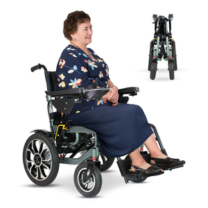 Fauteuil roulant motorisé portable à longue portée pour personnes âgées Fauteuils roulants électriques pliables Nouveaux fauteuils roulants tout terrain robustes - Product Image 2