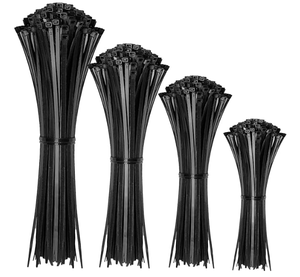 Large Black Nylon Cable Ties Self-Locking Thick Heat Resistant <strong>Zip</strong> Ties Big Wide Wire <strong>Fasteners</strong> Industrial Tie Wraps for Outdoor - Product Image 3