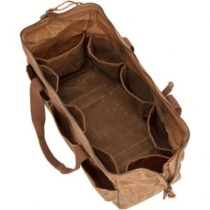 Sac à outils portable en toile cirée robuste pour ranger les outils, les clés, les tournevis, les fournitures et l'équipement - Product Image 3