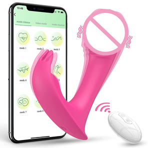 Vibrateur portable pour culotte, 9 modes de vibration, stimulation du point G et du clitoris, télécommande via application, vibrateur papillon pour femmes et couples - Product Image 1