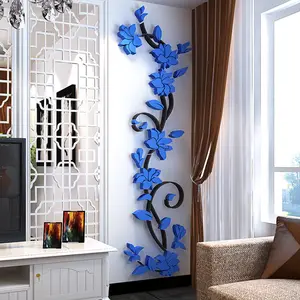 MZL 3D Acryl Rose Blume Wanda uf kleber Abnehmbare Aufkleber Home Decor DIY Kunst Dekoration Wandbild