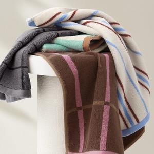 Toallas <span class=keywords><strong>de</strong></span> Algodón Grueso Ecológicas al por Mayor, Altamente Absorbentes, con Diseño a Cuadros, para Hotel y Spa, Duraderas y Suaves para Baño - Product Image 3
