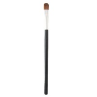 Kuas Eyeshadow Rambut Sintetis Bulu Coklat Ferrule Putih Gagang Plastik Hitam Panjang Kuas Makeup untuk Blending Eyeshadow dan Concealer