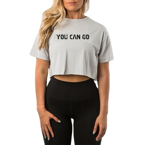 New Style Sport Shirt Women Printed Gym Crop <b>Tops</b> T Shirt - Product Image 1
