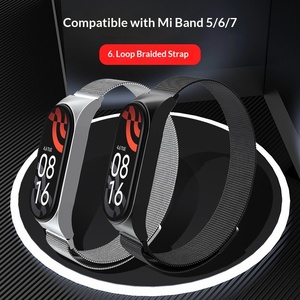 <span class=keywords><strong>Bracelet</strong></span> magnétique milanais en métal pour Xiaomi <span class=keywords><strong>Mi</strong></span> <span class=keywords><strong>Band</strong></span> 5 6 <span class=keywords><strong>7</strong></span>, <span class=keywords><strong>bracelet</strong></span> en acier inoxydable, fournisseur OEM - Product Image 3