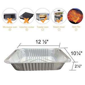 3200ml Eco-Friendly Disposable Aluminum <b>Foil</b> Rectangle Lids Food Grade <b>Container</b> with Durable Seal - Product Image 3