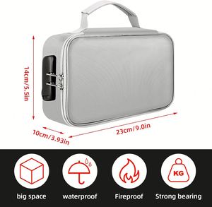 Bolsa de Seguridad para Documentos Portátil OEM de Tres Capas, Resistente al Fuego y al Agua, con Cerradura, para el Hogar, la Oficina o Viajes - Product Image 5