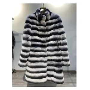 2023 New Fashion Style Design Winter Warm Breathable Women Real Rabbit Fur Coat