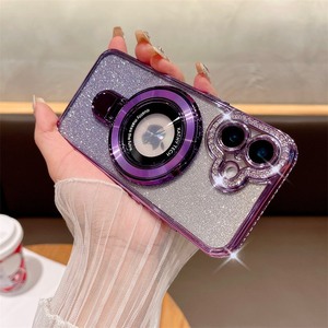 Custodia <span class=keywords><strong>per</strong></span> donna con placcatura magnetica con glitter a diamante <span class=keywords><strong>per</strong></span> supporto posteriore <span class=keywords><strong>per</strong></span> <span class=keywords><strong>iPhone</strong></span> <span class=keywords><strong>11</strong></span> 12 13 14 15 16 Pro Max 16 Plus 15 Pro <span class=keywords><strong>Cover</strong></span> morbida in TPU - Product Image 6