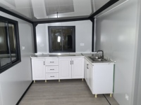 Maison conteneur extensible à double aile de 20 pieds, maisons préfabriquées, 2 chambres avec cuisine, 1 salle de bain, kits de maisons miniatures imperméables et antirouille
