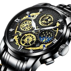 Reloj de Cuarzo de Acero Inoxidable Hueco Creativo Nuevo OEM ODM para Hombre, Resistente al Agua 30M, Manecillas Luminosas, Reloj de Lujo para Hombre - Product Image 6