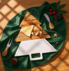 Nuovo Design salumi vassoio albero di natale a forma di salumi di marmo di taglio tavola di servizio con formaggio utensili per la cucina - Product Image 5