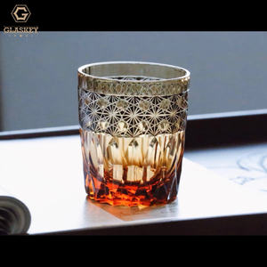 Verre en cristal <span class=keywords><strong>japonais</strong></span> sculpté à la main Ambre Bleu Rouge Vert Noir Coupe en verre à <span class=keywords><strong>whisky</strong></span> Tasse à boire - Product Image 5