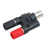 Fiche mâle coaxiale RF BNC vers double prise femelle banane 4mm Adaptateur de poste de liaison Connecteur audio 1 broche Catégorie de produit Connecteurs