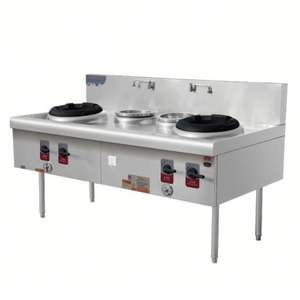 Cuisinière et plaque de cuisson à gaz pour cuisine commerciale et restaurant avec chaudières en acier inoxydable 35KW*2 - Product Image 5