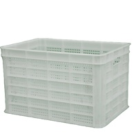 Emballage amovible empilable robuste, caisses de stockage en plastique à couvercle attaché emboîtable