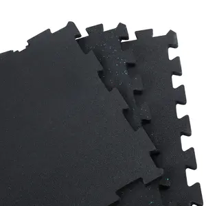 COOSPORT 1000 * 20毫米黑色和蓝色泡沫瓷砖工厂制造商运动垫防滑超大高硬度eva运动垫