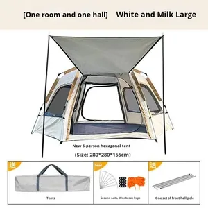 <span class=keywords><strong>Tenda</strong></span> esagonale pieghevole all'aperto portatile <span class=keywords><strong>campeggio</strong></span> durante la notte ispessita <span class=keywords><strong>campeggio</strong></span> Set completo attrezzatura automatica <span class=keywords><strong>campeggio</strong></span> all'aperto - Product Image 3