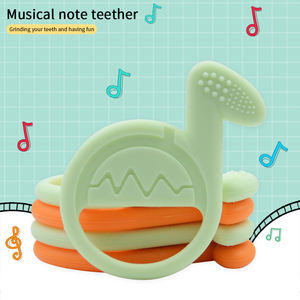 El pegamento dental para bebés transfronterizo se puede hervir en agua, silicona, anticomida, juguete calmante para manos, palo de molienda para bebés, música para morder - Product Image 4