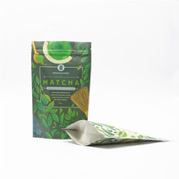 Sachets personnalisés refermables en plastique de qualité alimentaire pour emballage de thé réutilisable