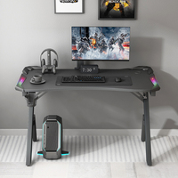 Vente Ensemble table et chaise de jeu personnalisé de grande taille avec éclairage RVB pour ordinateur de course et bureau de jeu avec LED