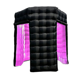 Photomaton gonflable à led personnalisé pour fête d'anniversaire Photomaton gonflable à 360 ° avec fond <span class=keywords><strong>noir</strong></span> et dôme - Product Image 1