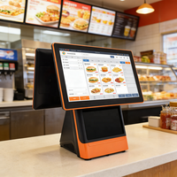 Système de point de vente personnalisé TS-15630D avec double écran 15,6 pouces, processeur i5 4e génération, 8/16 Go + 128/256/516 Go, caisse enregistreuse, machine de caisse POS