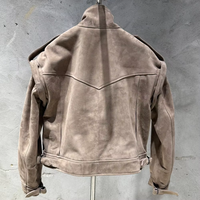 Hochwertige Schafslederjacke Echte Weiche Lederjacke Biker Wildleder Damenjacken
