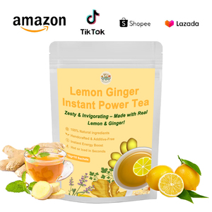 [Thé instantané minceur au <span class=keywords><strong>citron</strong></span> et au <span class=keywords><strong>gingembre</strong></span>] Thé biologique aromatisé pour la santé, soin de la peau, <span class=keywords><strong>citron</strong></span> et <span class=keywords><strong>gingembre</strong></span>, thé brûleur de graisse - Product Image 1