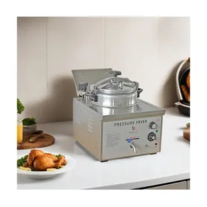 Automatic Pressure Fryer 16L Electric Table Top Chicken Pressure Fryer Machine