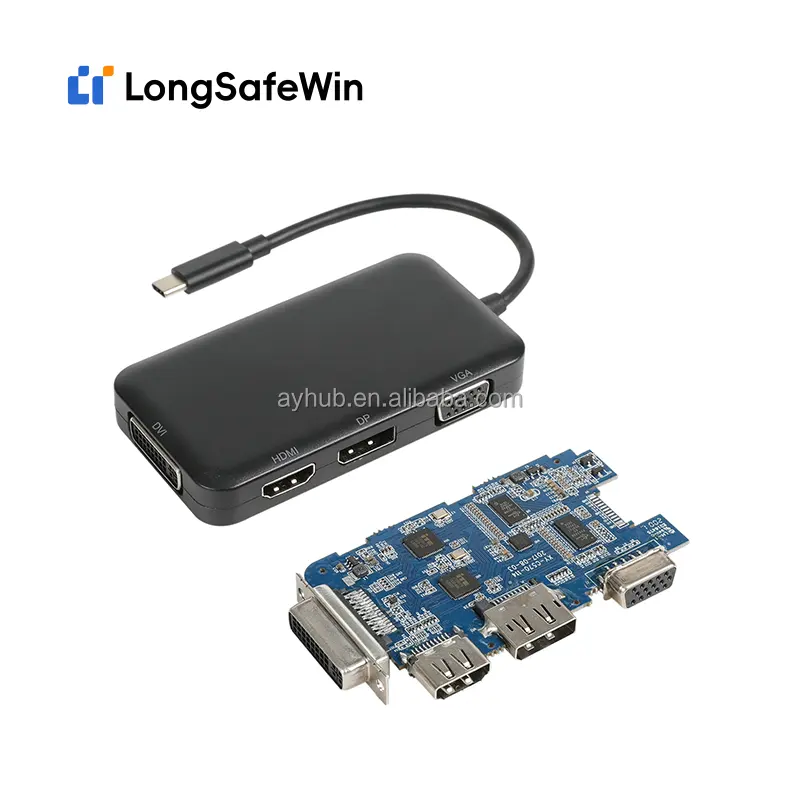 Docking Station Hub VGA DP DVI thích hợp cho máy tính xách tay Máy tính để bàn TV