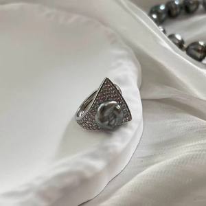 อุปกรณ์ทำเครื่องประดับมุก DIY 10641 แหวนเงินแท้ S925 สำหรับใส่ไข่มุกทรงกลมขนาด 10-13 มม. สำหรับผู้หญิง - Product Image 2