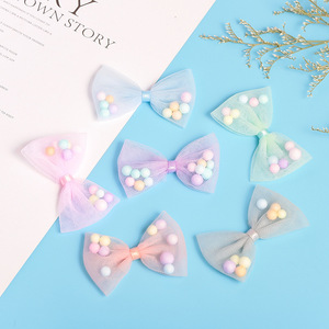 Colorful Mesh Lace <b>Bow</b> Hair Clips 10 Cm For Children Daily Use DIY Accessories - Product Image 1
