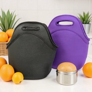 Sacs à lunch isothermes de luxe en néoprène de haute qualité, imperméables, avec bandoulière et fermeture éclair pour sacs repas thermiques - Product Image 3