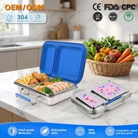 Boîtes à lunch bento en acier inoxydable de bonne qualité, étanches, sûres pour les aliments, réutilisables, pour le travail à domicile, le quotidien, les enfants
