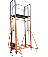 Plateforme de travail mobile pliable et portable, élévateur de chantier électrique télécommandé 3m, acier galvanisé robuste