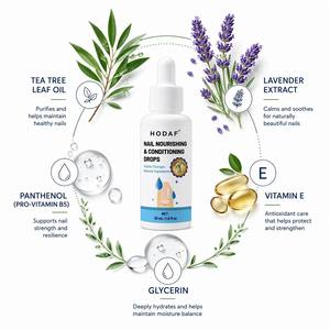 HODAF Huile nourrissante pour ongles aux herbes, sérum naturel pour cuticules, soin fortifiant pour ongles, revitalisant à l'arbre à thé et à la lavande, OEM - Product Image 3