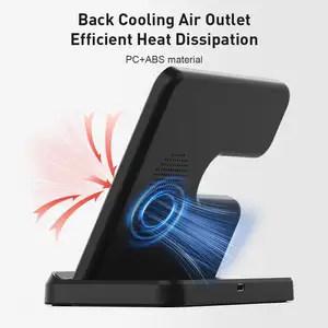 2023 New Arrivals 3 In 1 Foldable Wireless Charger 15W Fast Charger For Samsung Qi Strong Magnetic Charger