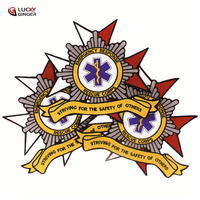 Écussons brodés personnalisés de grande taille pour veste et blouson de moto, badges brodés de grande taille pour motards et clubs, intervention d'urgence