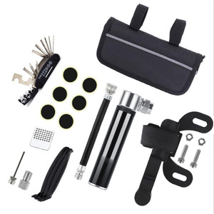 Yueli Bicycle Repair Tool Kit Aluminum Alloy Mini Pump Tire Patch Set With Bag And Tools For <b>Cycling</b> Maintenance - Product Image 2