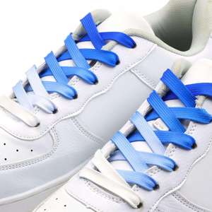 Cordones planos coloridos para zapatos, 1 par de cordones con estampado de arcoíris para zapatillas deportivas, cordones planos para zapatos - Product Image 3