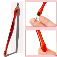 Pousse-cuticules professionnel - Outil de soin des ongles en acier inoxydable pour l'élimination des peaux mortes et la manucure