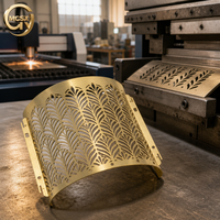 Abat-jour en laiton massif découpé au laser, motif lumineux découpé au laser CNC