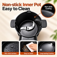 SWALLOW MAKER Alat Masak Elektrik Fufu Banku, Pengolah Makanan, Penggiling, Pencampur, Pemanas Tepung Singkong/Jagung, Pengaduk, Kontrol Timer