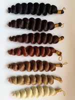 Extensions de cheveux synthétiques bouclés pré-étirés de 14 pouces pour tresses françaises, légers, pour femmes