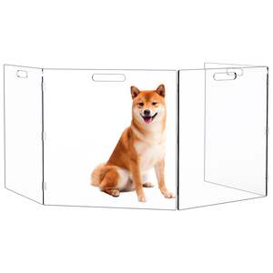 कारखाना अनुकूलित 60*60 सेमी और 4 पैनल आसानी से फोल्डेबल पारदर्शी ऐक्रेलिक पालतू दरवाजे के लिए उपयुक्त - Product Image 2