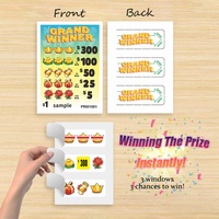 Fournisseur de tickets à gratter Break and Win, formes personnalisées découpées, service de production rapide
