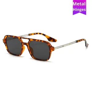 <span class=keywords><strong>Occhiali</strong></span> <span class=keywords><strong>da</strong></span> <span class=keywords><strong>Sole</strong></span> <span class=keywords><strong>Aviator</strong></span> alla Moda Unisex con Doppia Asta Anti-UV400, Nuovo Stile Influencer Transfrontaliero - Product Image 3