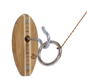 100% Bamboo <strong>Toss</strong> <strong>Hook</strong> <strong>and</strong> <strong>Ring</strong> <strong>Toss</strong> <strong>Game</strong> Unisex Indoor Outdoor Use Quick 5-minute Setup All Parts Included for Family Fun - Product Image 1