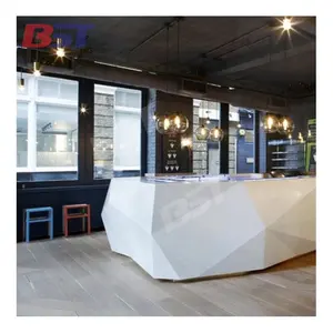 Solid Surface Customize Sushi Bar Counter Supplier Modern Style Cafe Wine Bar Counter For Sale